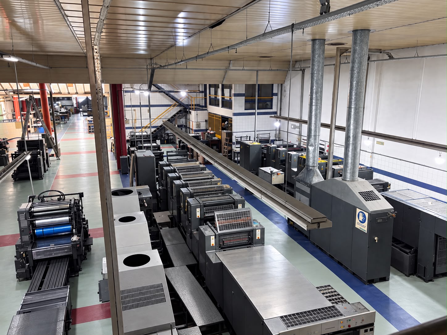 Sala de impresión de PeSout con prensas Heidelberg Speedmaster